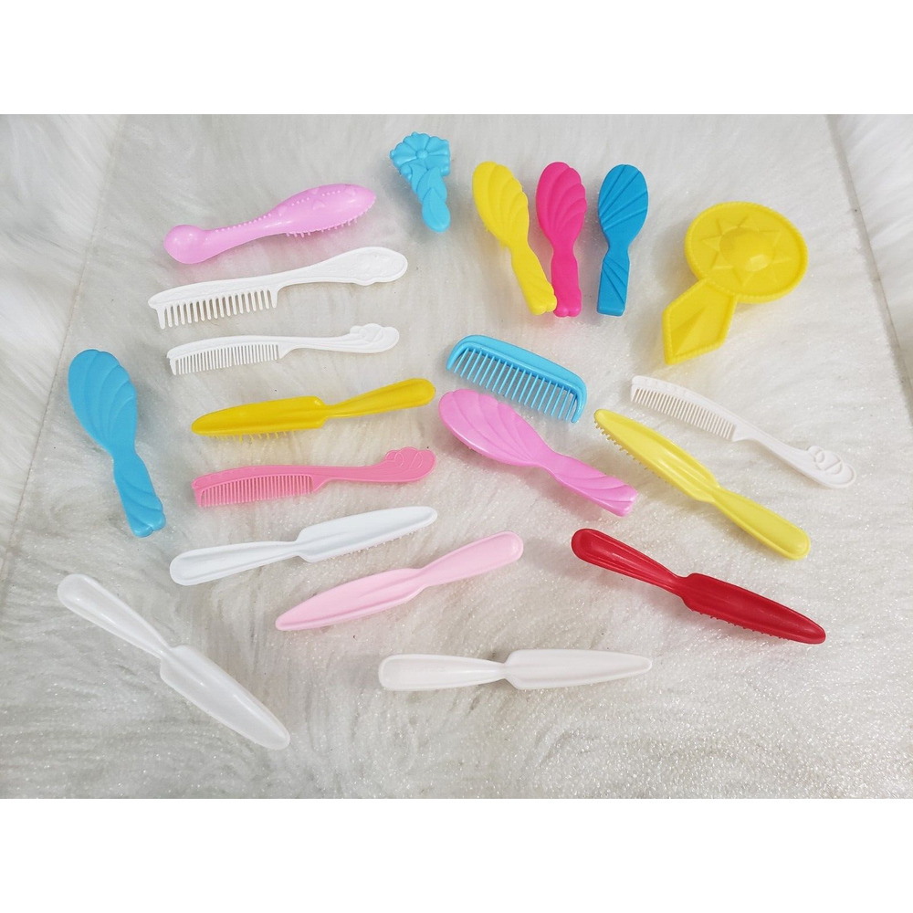 20 Vintage Doll Barbie My Little Pony Brushes Comb‎ Toy LOT 80s 90s